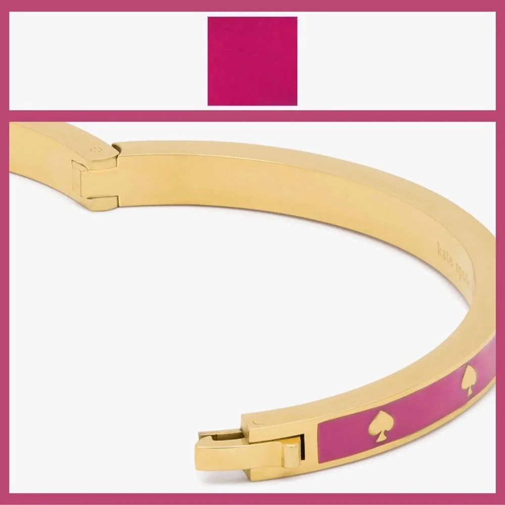 Kate Spade Gold and Pink Spade Bracelet - Picture 4 of 5